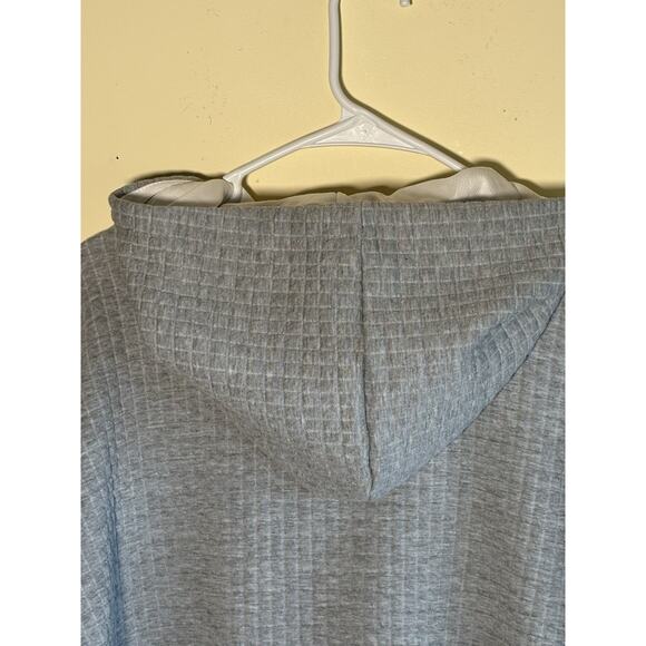 NOVEPT Quilted Style Sweatshirt Top with Hood Gray Front Pocket 2XL - Picture 4 of 13